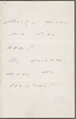 Emily Dickinson, Amherst, Mass., autograph note to Thomas Wentworth Higginson, May 1886