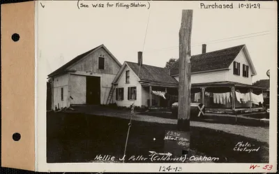 Nellie J. Potter, house and barn, Coldbrook, Oakham, Mass., Jun. 4, 1928