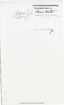 Name/Subject File, 1969-74: China Notes