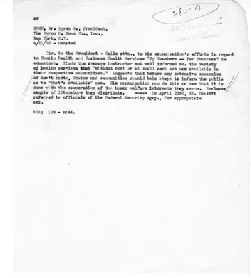 Cross Reference Memorandum