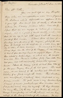 Letter from Samuel May, Leicester, Mass., to John Bishop Estlin, Jan. 11, 1853