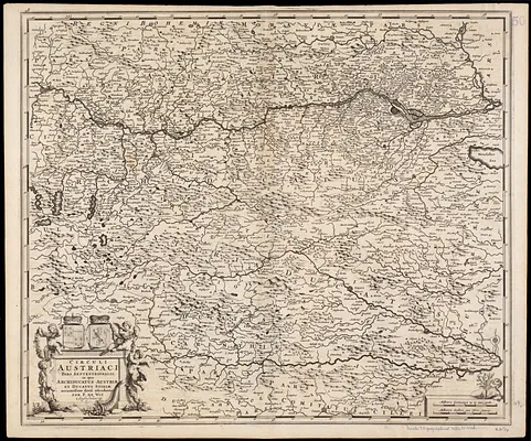 Circuli Austriaci pars septentrionalis in qua Archiducatus Austriae et Ducatus Stiriae accuratissime divisi ostenduntur