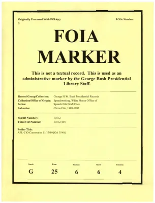 AFL-CIO Convention 11/15/89 [OA 3540]