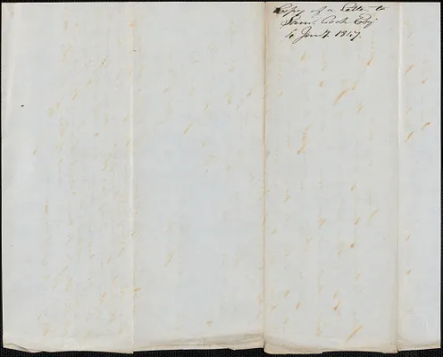 Copy of a letter to George Coffin to Samuel Cook, 4 January 1847