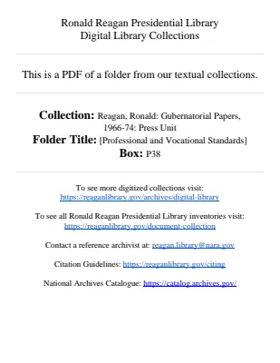 [Professional and Vocational Standards]