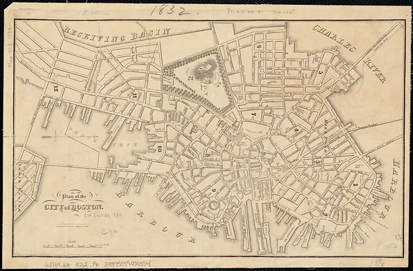 Plan of the city of Boston