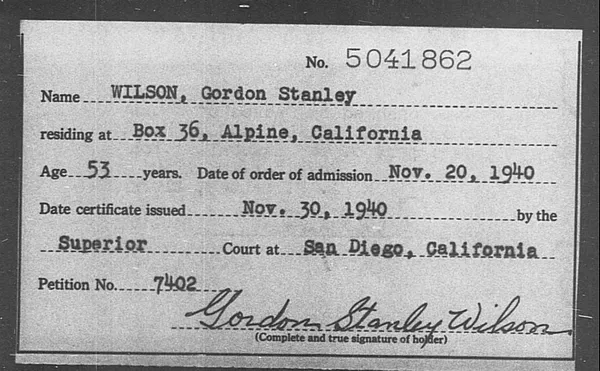 Wilson, Gordon Stanley - 1940