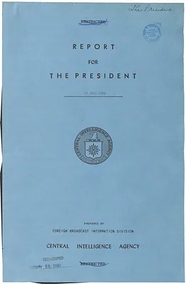 Report, Foreign Radio Reactions to the Nomination of Adlai Stevenson