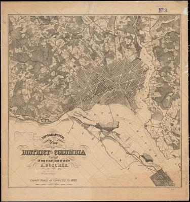 Topographical map of the District of Columbia