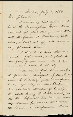 Letter from William Lloyd Garrison, Boston, [Mass.], to Oliver Johnson, July 3, 1860