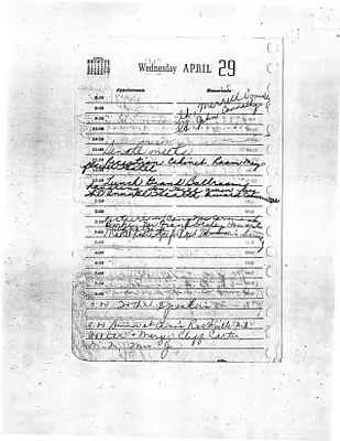 Lyndon Johnson's 1959 Desk Diary, beginning 4/29/1959
