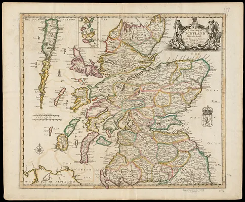 A new map of Scotland with the roads