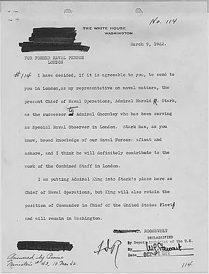 Franklin D. Roosevelt to Winston Churchill