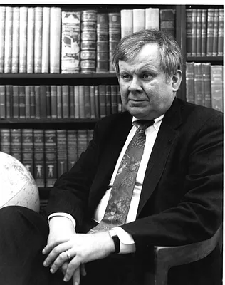 Dr. Robert J. Kapsch, Black and White Sitting in Historic American Building Survey/Historic American Engineering Record (HABS/HAER) (for Meritorious Service Medal?) , 1993