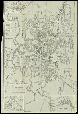 Map of the city of Keene, from recent surveys