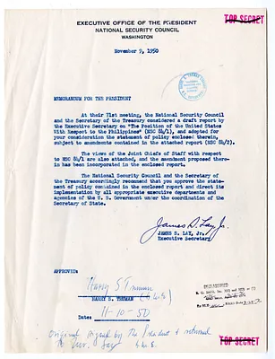 Memorandum from James S. Lay, Jr. to President Harry S. Truman