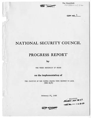 National Security Council Progress Report by the Under Secretary of State on the Implementation of the Position of the United States with Respect to Asia (NSC 48/2)
