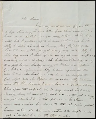 Letter from Lucia Weston, Weymouth, [Mass.], to Anne Warren Weston, [184-?]