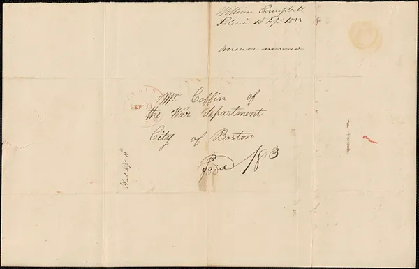 William Campbell to George Coffin, 10 September 1833