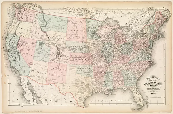 Walling and Gray's map of the United States and territories