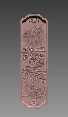 Ink Stick from an Imperially Commissioned Set of Ink Stick with Images and Poems of Famous West Lake Sites