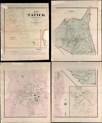 Map of the town of Natick Middlesex Co. Mass