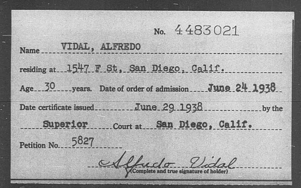 Vidal, Alfredo - 1938
