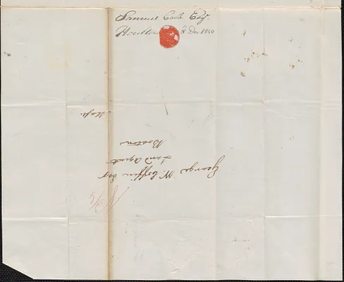 Samuel Cook to George Coffin, 8 December 1840