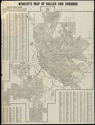 Worley's map of Dallas and suburbs