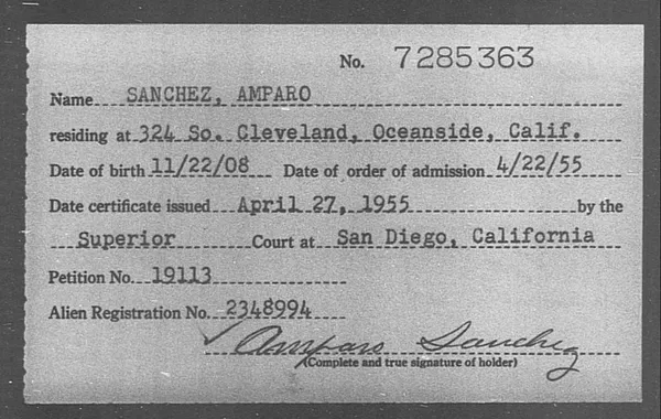 Sanchez, Amparo - 1955