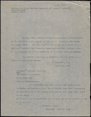 Citizens National Committee for Sacco and Vanzetti press release (copy), Boston, Mass., August 24, 1927