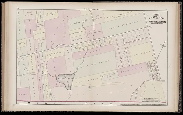 Atlas of the county of Suffolk, Massachusetts : vol. 5th, West Roxbury, now ward 17, Boston : from actual survey & official records