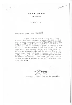 Memoranda from Colonel Cornelius Mara to President Harry S. Truman