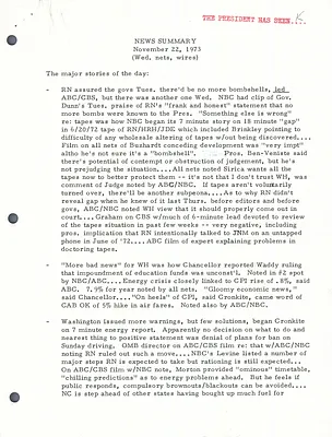 News Summaries - November 1973 [13 of 19]
