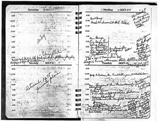 Lyndon Johnson's 1955 Desk Diary I, beginning 5/7/1955