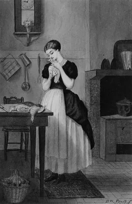 Young Cook Caressing A Dead Bird