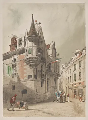 Picturesque Architecture in Paris, Ghent, Antwerp, Rouen:  Hôtel de Sens, Paris