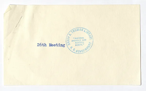 Memorandum from Sidney Souers to Secretary of Defense James Forrestal with Attachment