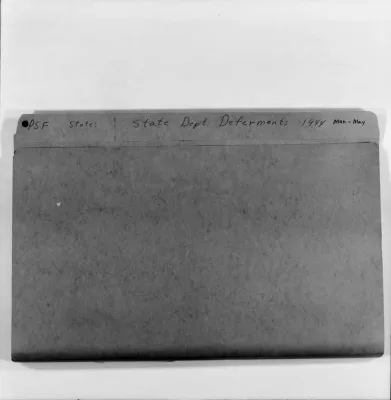 State - Deferments , March-May 1944