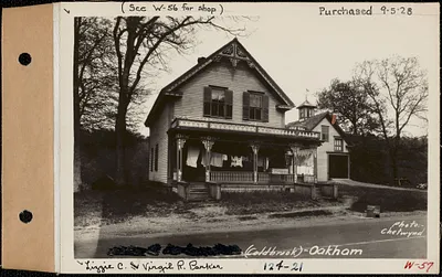 Lizzie C. and Virgil R. Parker, house and barn, Coldbrook, Oakham, Mass., Jun. 4, 1928