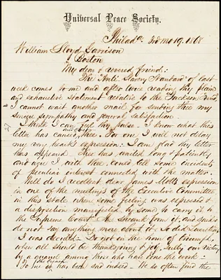 Letter from Alfred Harry Love, Philad[elphi]a, to William Lloyd Garrison, 3rd mo 19, 1868