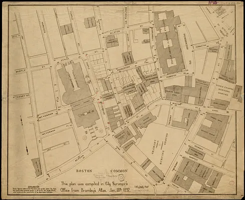 [Plan of the State House grounds and the adjacent district]