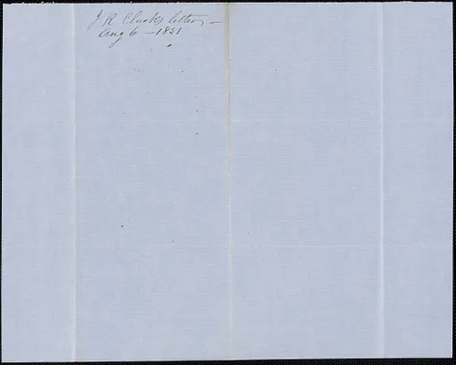 Isaac R. Clark to Samuel Warner Junior, 6 August 1851