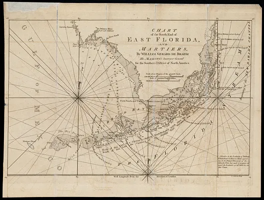 Chart of the South End of East Florida and Martiers