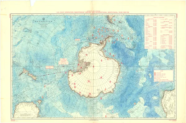 Antarctic Area Stations - U.S. Navy Operation "Deepfreeze": 1955-56 and International Geophysical Year 1957-58