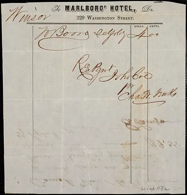 Miscellaneous household receipts