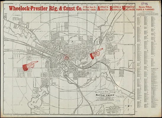R.L. Polk & Co's map of greater Battle Creek and suburbs