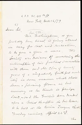 Letter from I. H. Morse, New York, [N.Y.], to William Lloyd Garrison, M[ar]ch 26 / [18]79