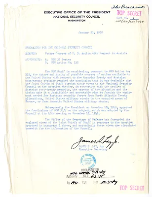 Memorandum from James S. Lay, Jr. to the National Security Council