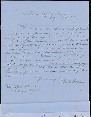 George Getchell to Ebenezer Bradbury, 9 February 1855